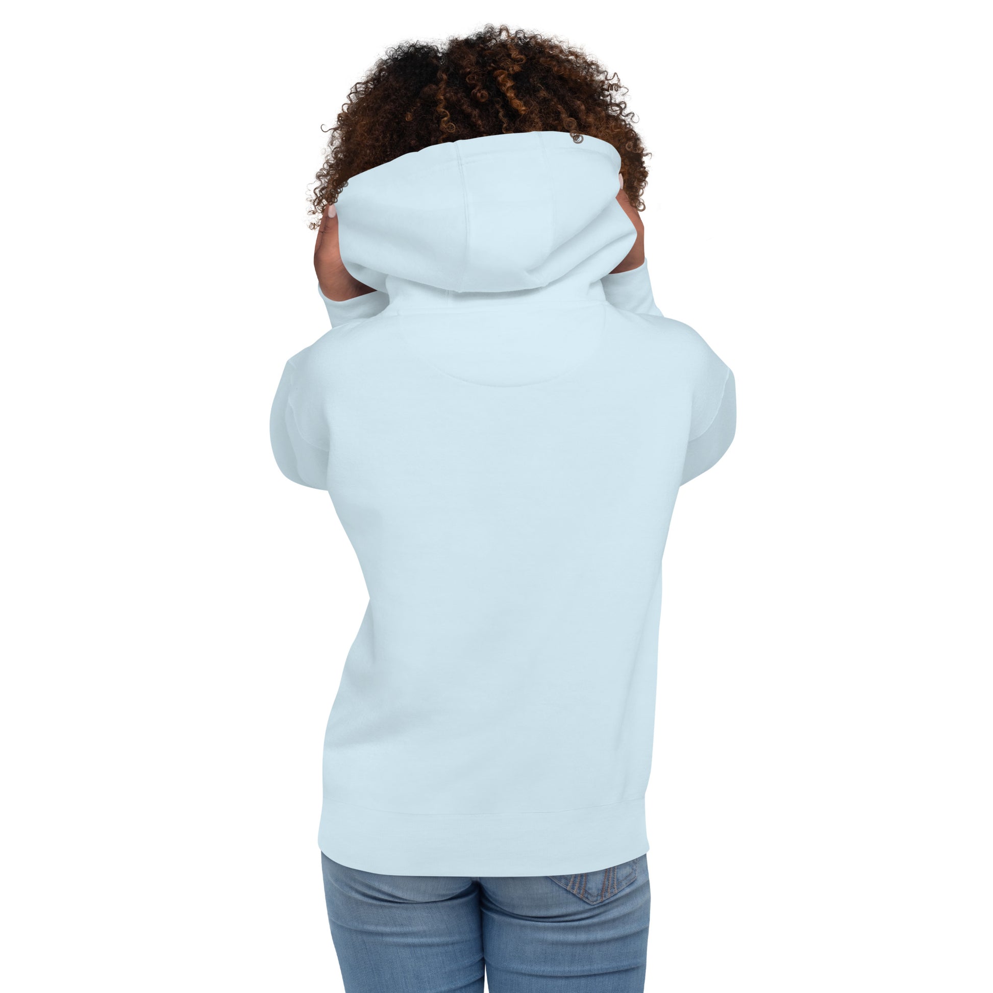 Block Style Royal/White Embroidered Unisex Hoodie image 42
