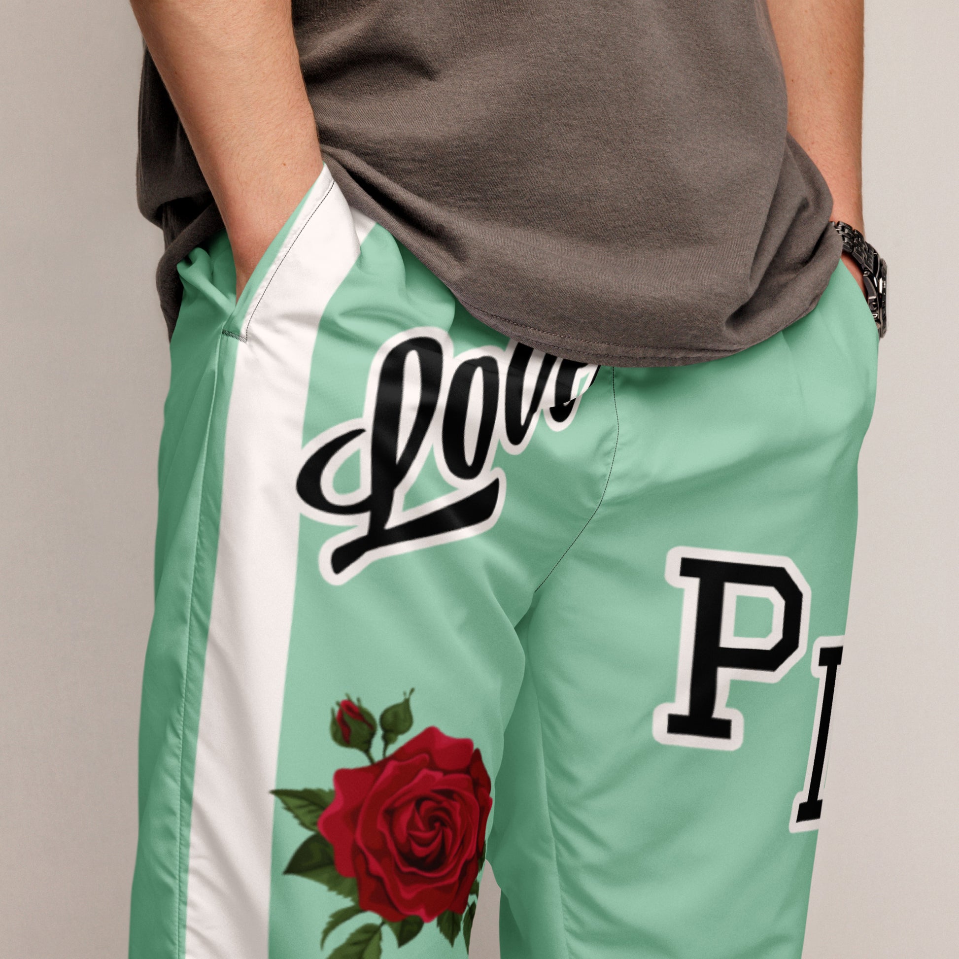 Portland Love Logos Vista Blue Unisex Track Pants image 3