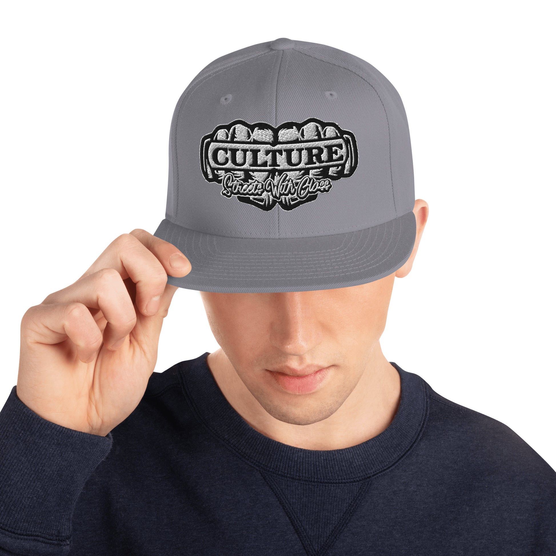 Culture Street Silver Snapback Hat image 48