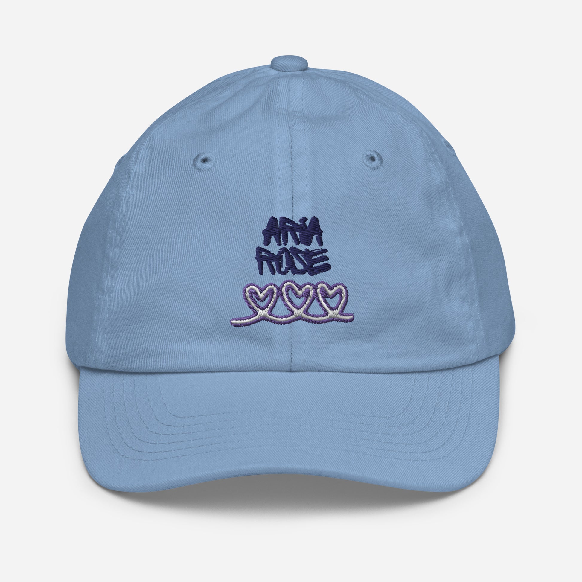 Aria Rose Purple Heart Youth Baseball Cap image 2