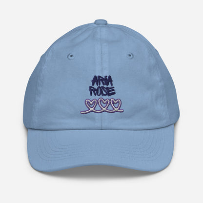 Aria Rose Purple Heart Youth Baseball Cap image 2