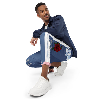 Portland Love Logos Kashmire Blue and Pink Unisex Track Pants image 8
