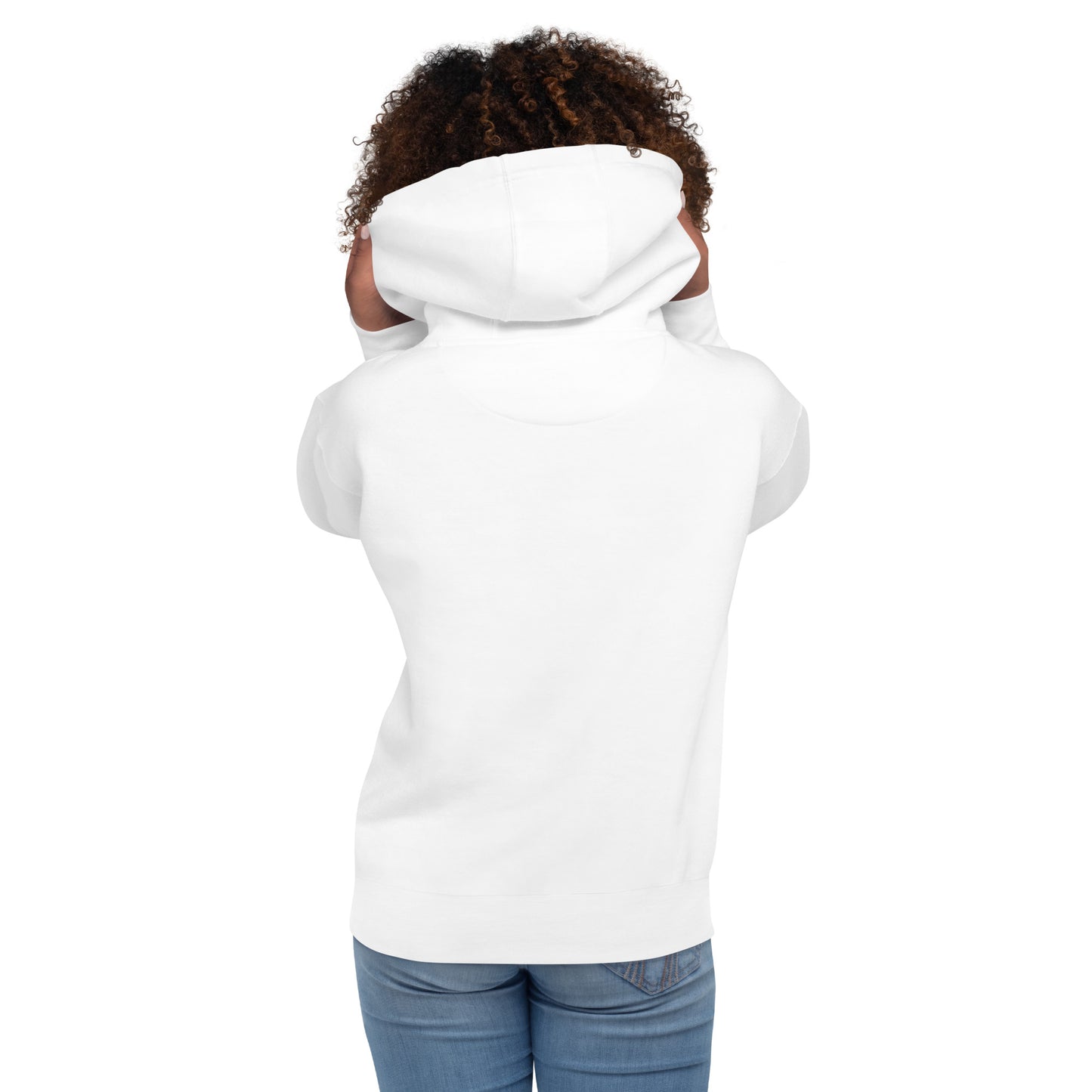 Block Style Royal/White Embroidered Unisex Hoodie image 46