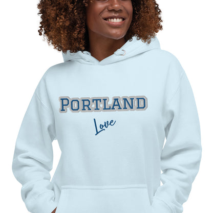 Block Style Royal/White Embroidered Unisex Hoodie image 41