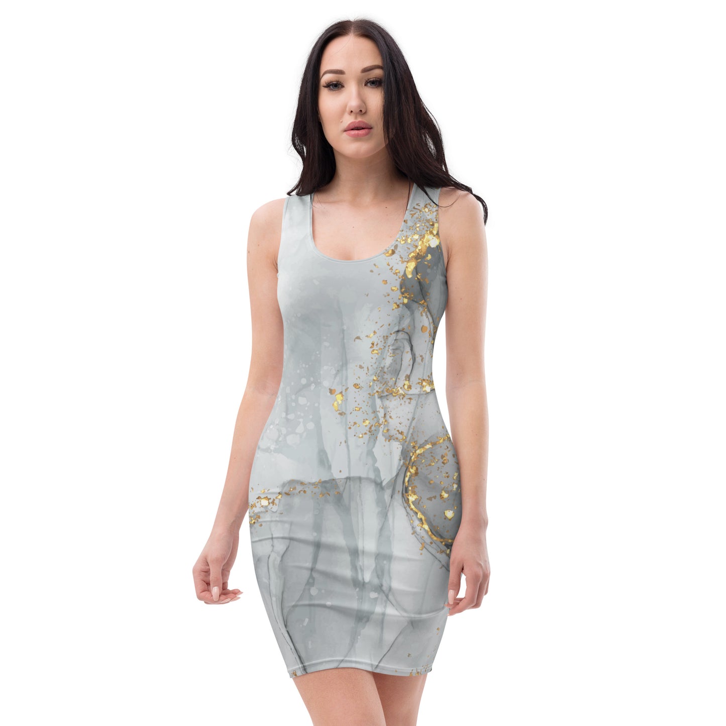 Portland Love Gold Glitter Element Sublimation Cut & Sew Dress image 0