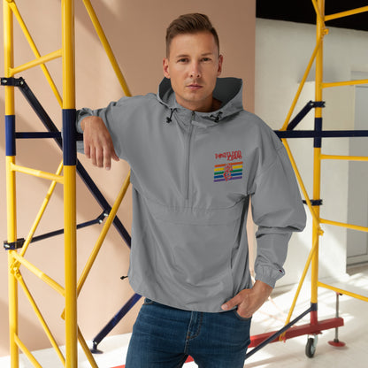 Rainbow Embroidered Champion Packable Jacket image 4
