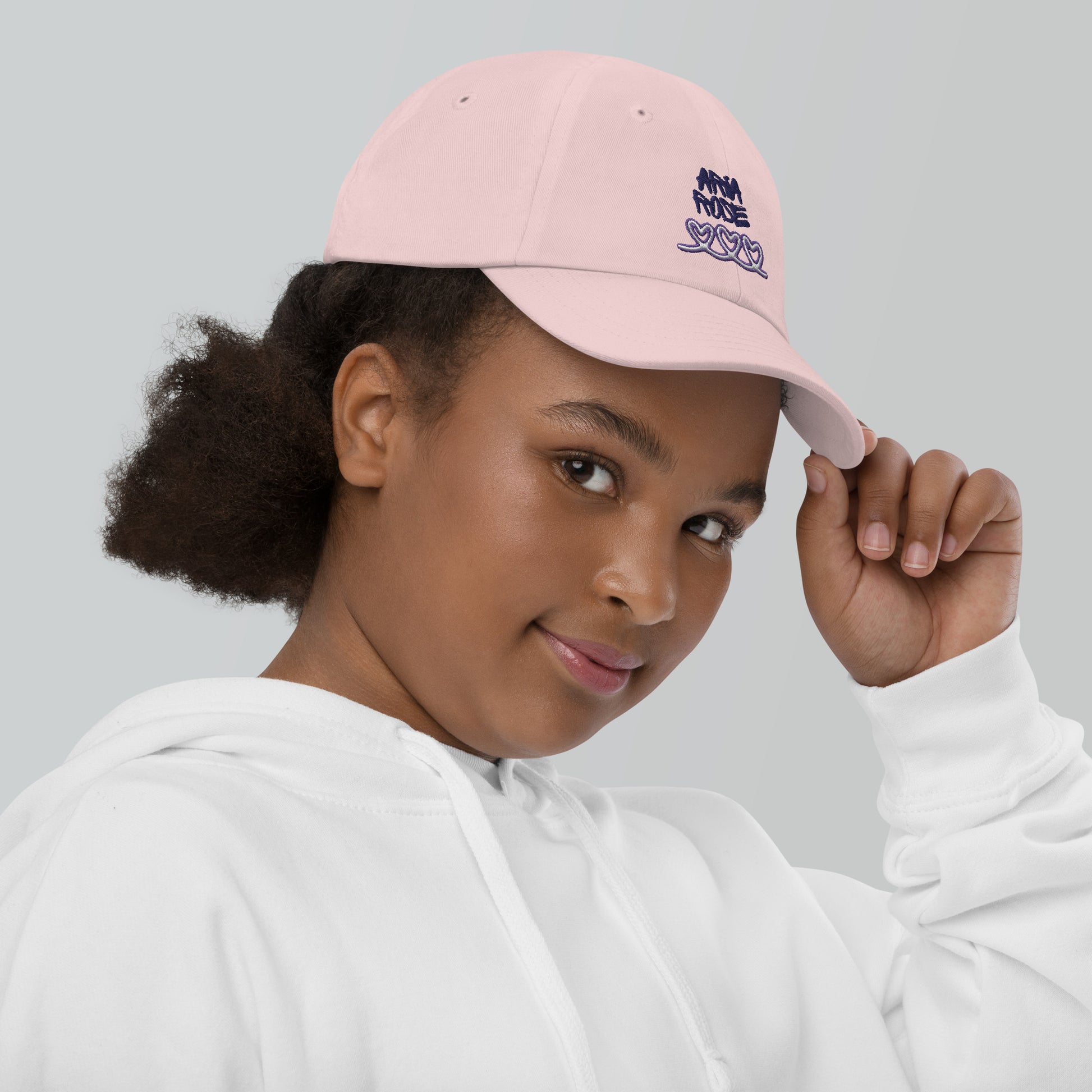 Aria Rose Purple Heart Youth Baseball Cap image 24