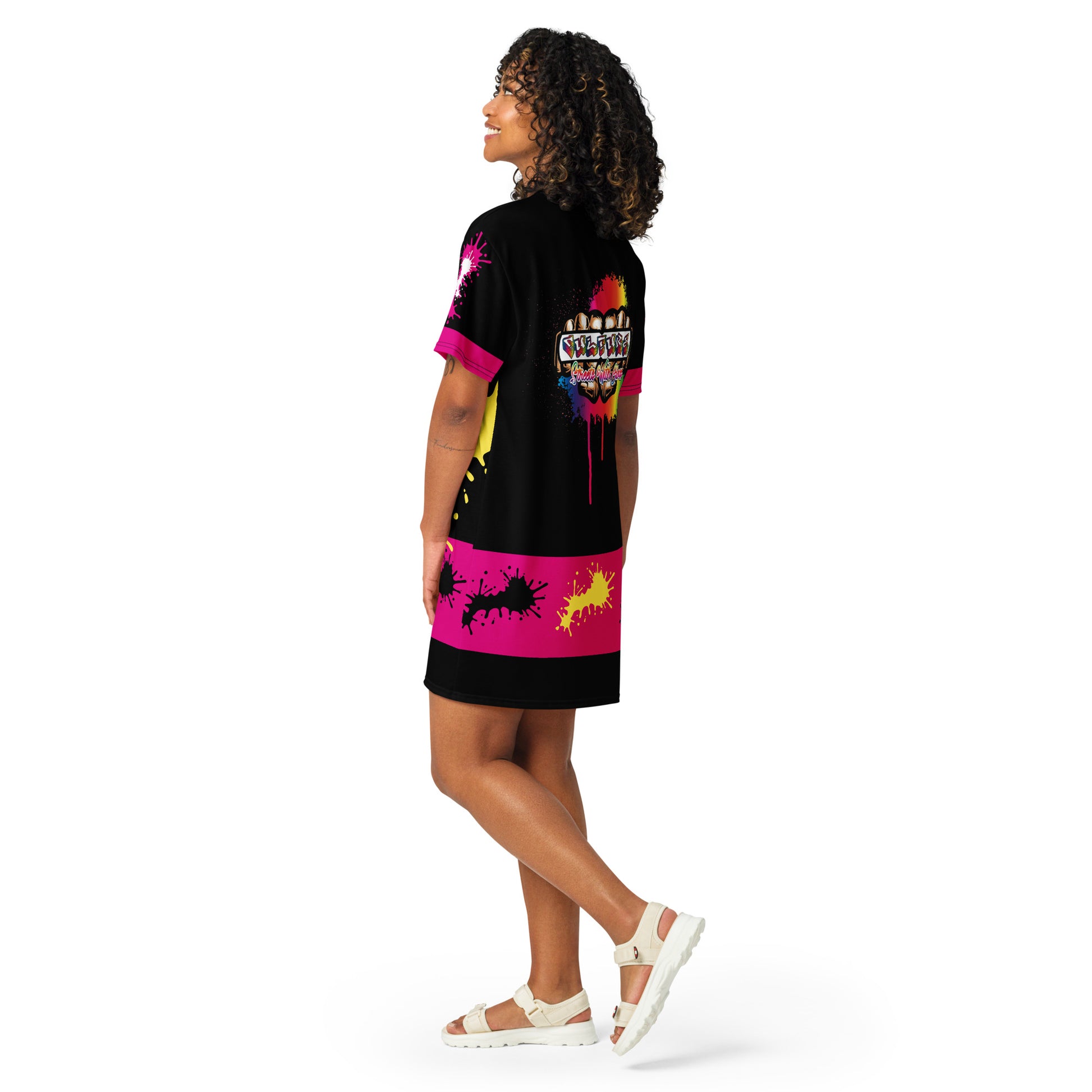 Culture Street Splash Design T-Shirt Dress image 1