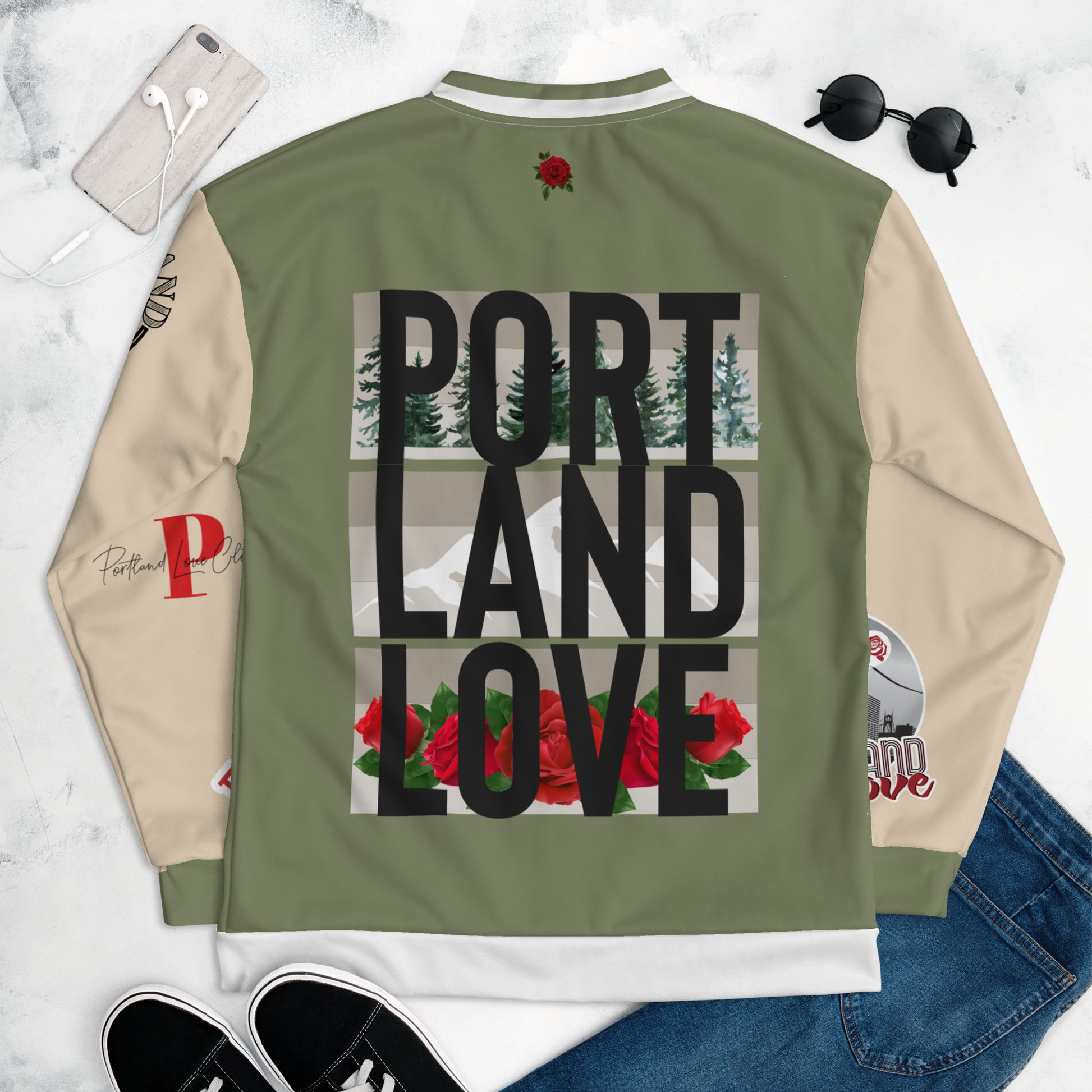 Portland Love Logo City Love Bomber Jacket image 1
