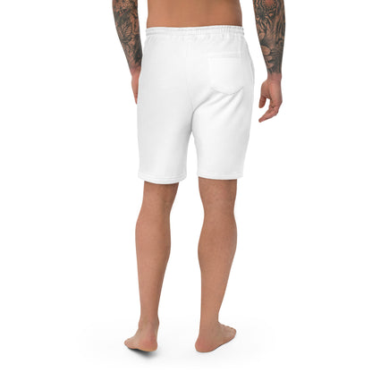Block Style Grey Embroidered Men's Fleece Shorts image 11