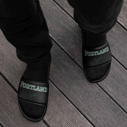 Block Style Forest Green Men’s Slides Inverted image 1