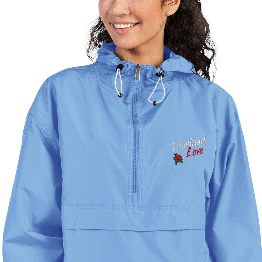 Portland Love Rose Embroidered Champion Packable Jacket image 24