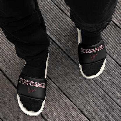 Block Style Burgundy Men’s Slides Inverted image 3