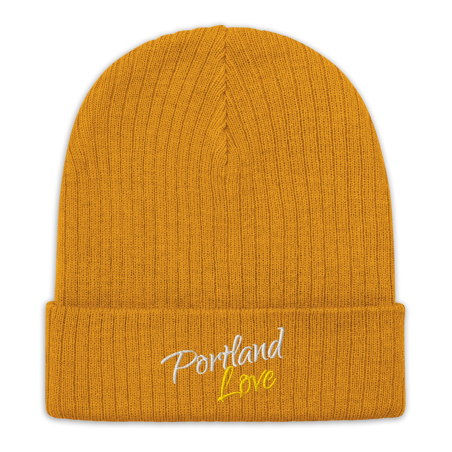 Portland Love (Yellow) Ribbed Knit Beanie image 4