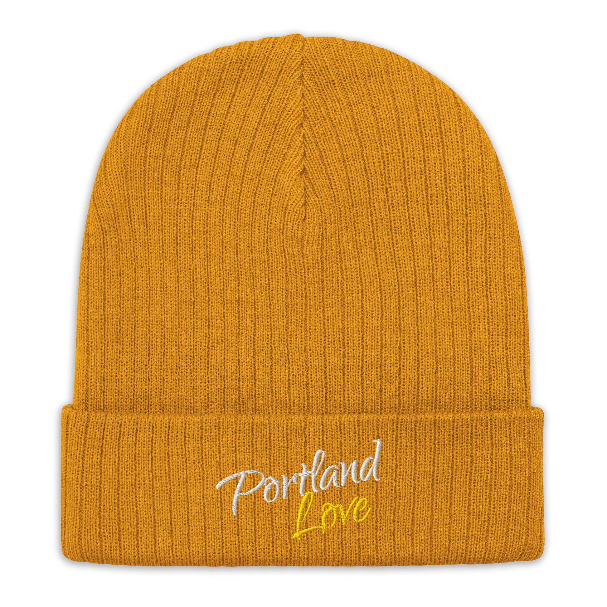 Portland Love (Yellow) Ribbed Knit Beanie image 4