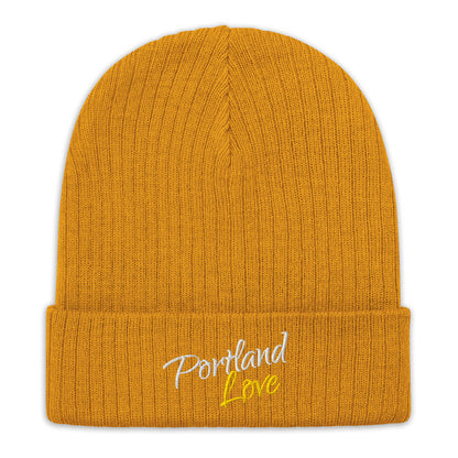 Portland Love (Yellow) Ribbed Knit Beanie image 4