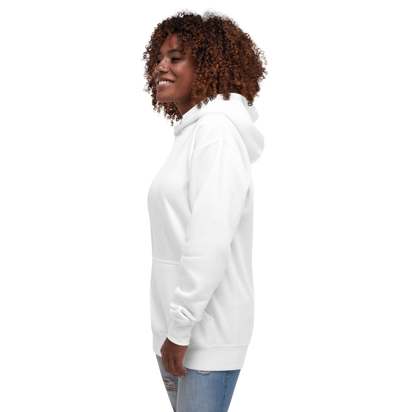 Block Style Royal/White Embroidered Unisex Hoodie image 47