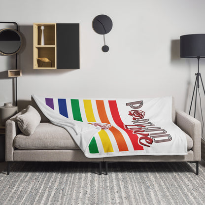 Portland Love Rainbow Plush Throw Blanket image 0
