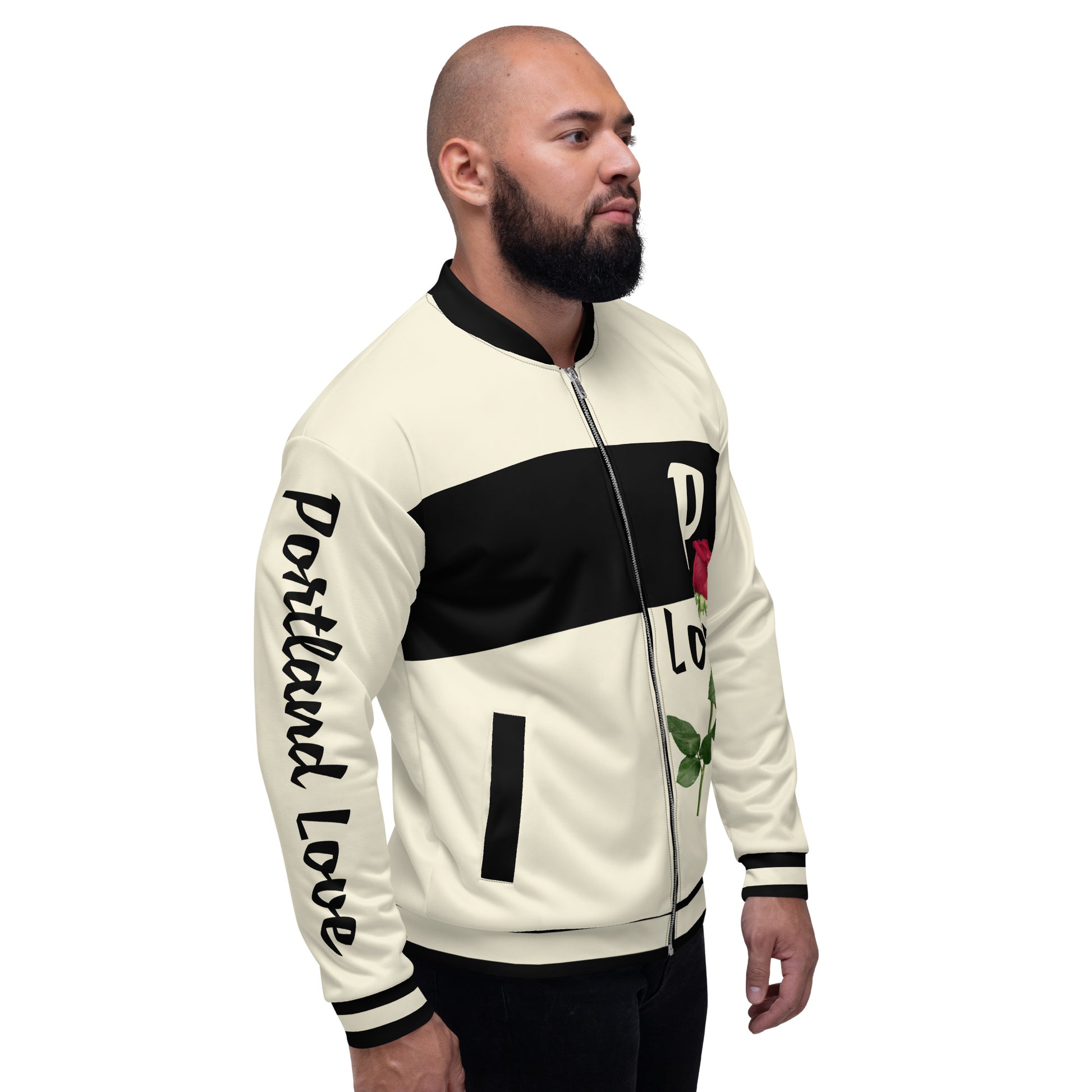 P-Love Rose Unisex Bomber Jacket image 2