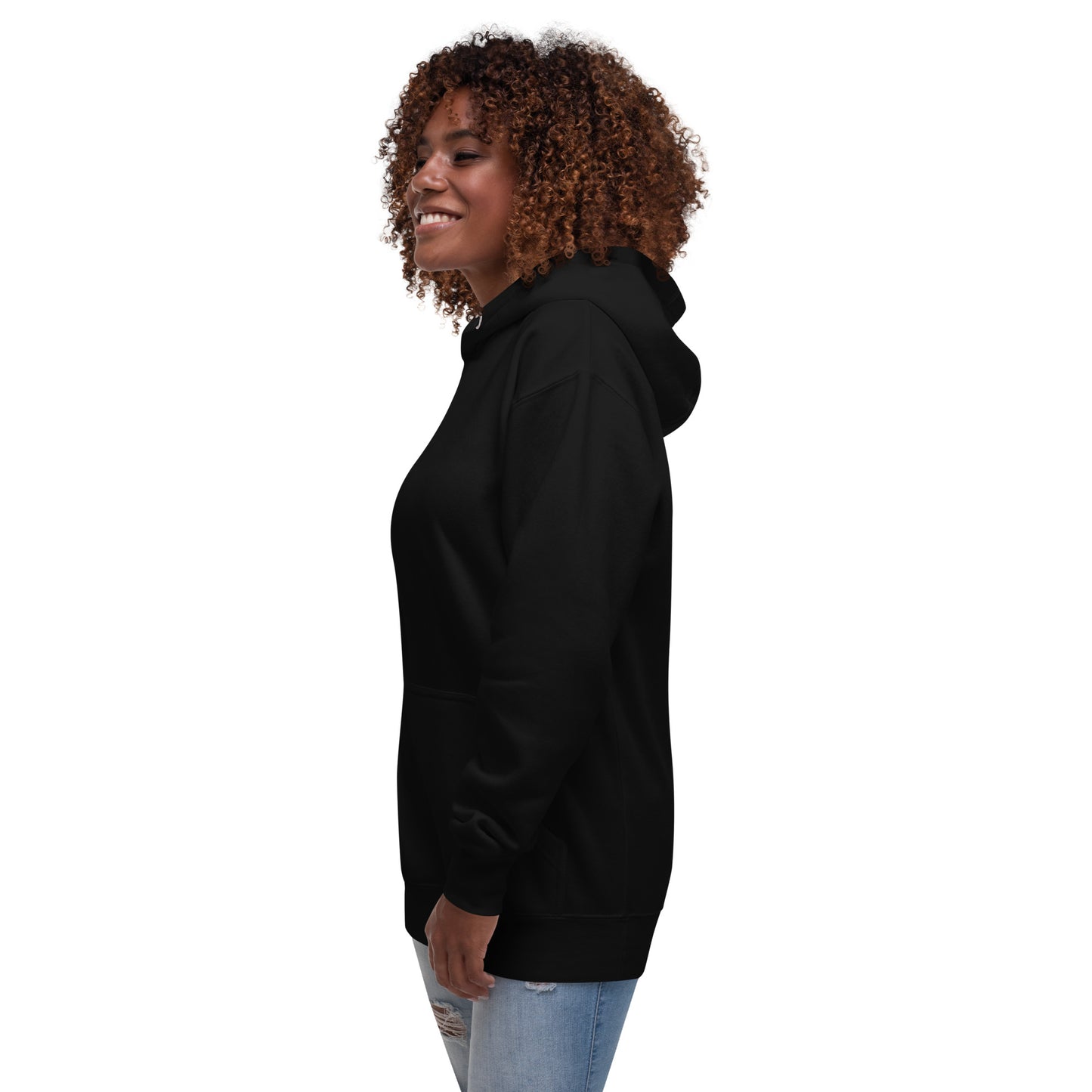 Block Style Royal/White Embroidered Unisex Hoodie image 3