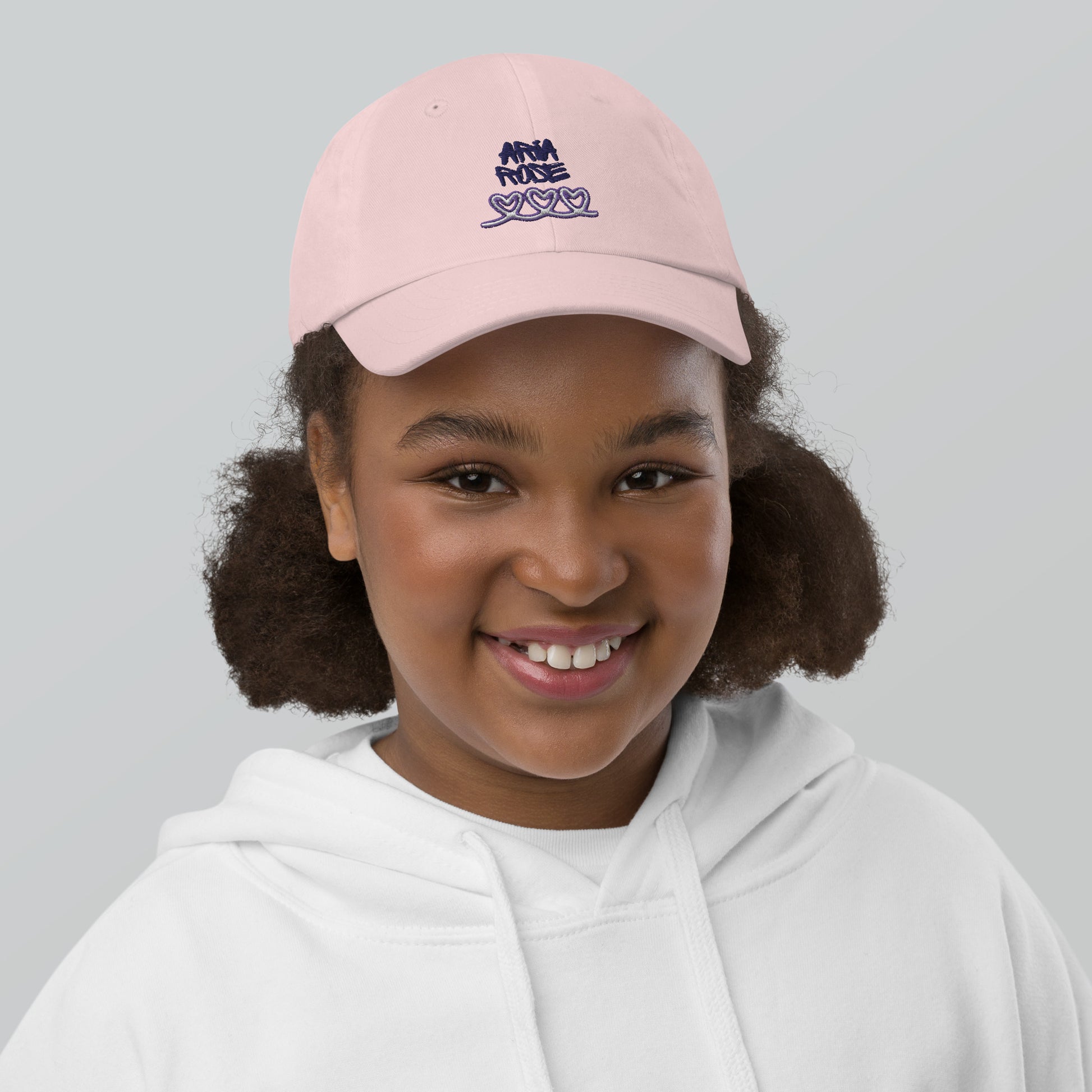 Aria Rose Purple Heart Youth Baseball Cap image 0