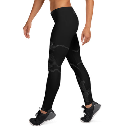 Portland Love Black Marble Leggings image 2