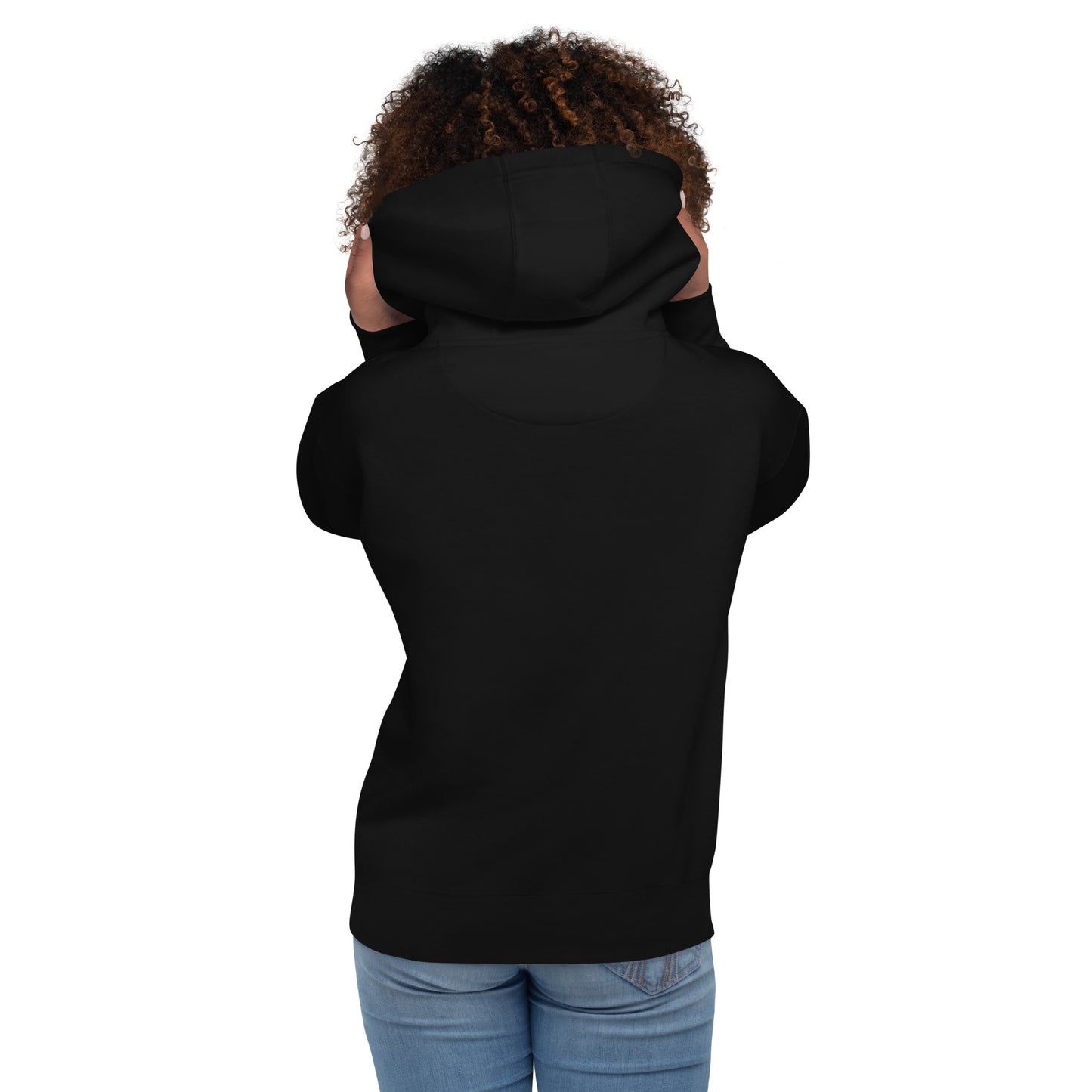 Block Style Royal/White Embroidered Unisex Hoodie image 2