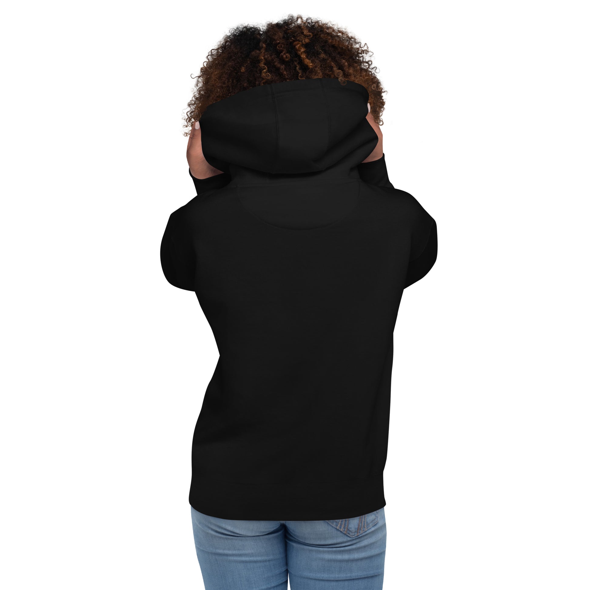 Block Style Royal/White Embroidered Unisex Hoodie image 2