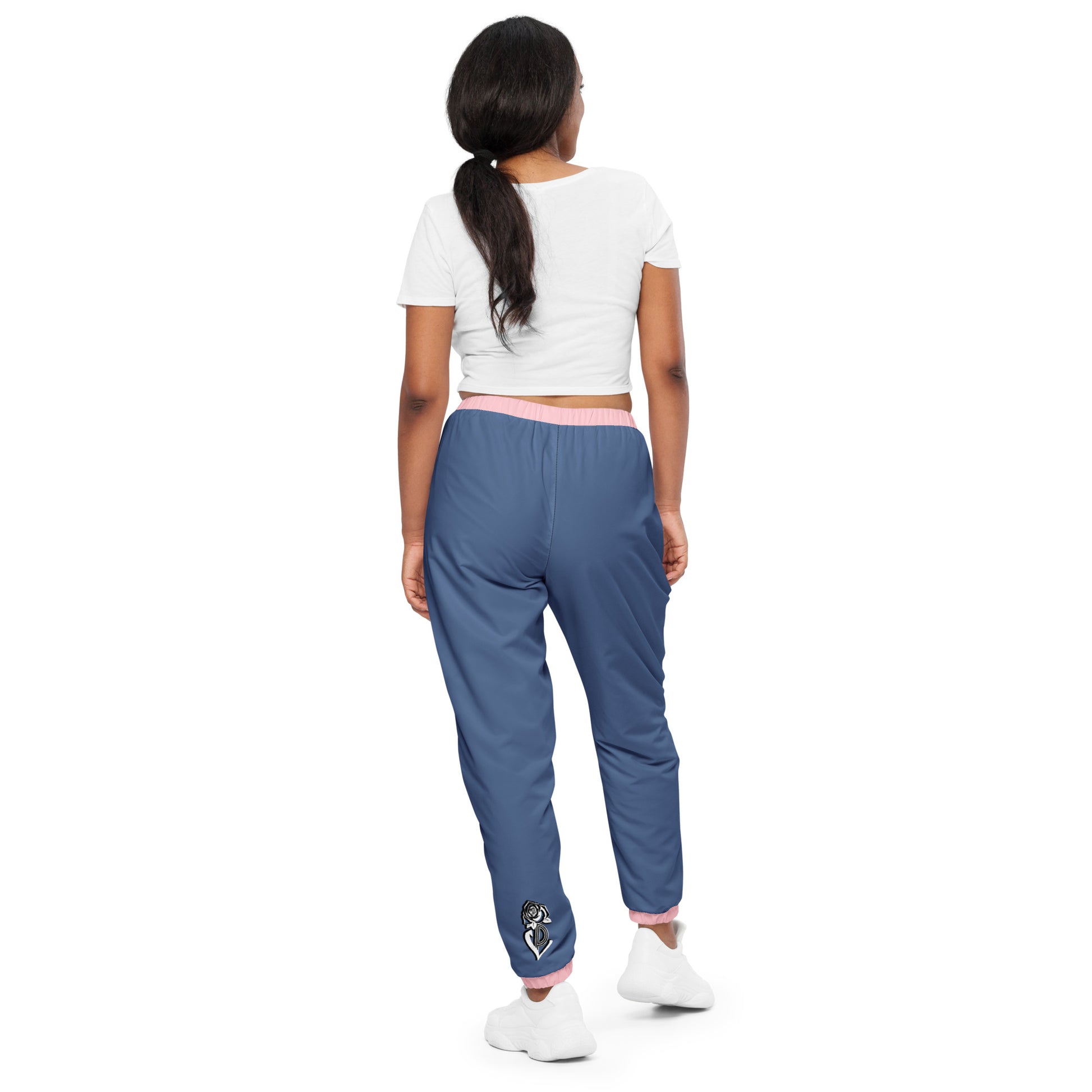 Portland Love Logos Kashmire Blue and Pink Unisex Track Pants image 6