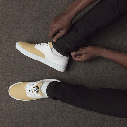 Block Style Men’s Tan Lace-up Canvas Shoes image 3