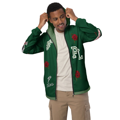 Portland Love Logo Forest Green Men’s Windbreaker image 0