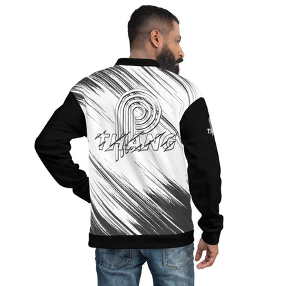 P-Thang Stripe Unisex Bomber Jacket image 4