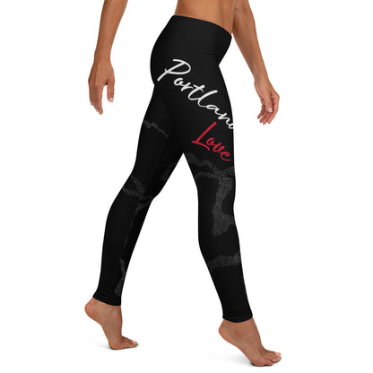 Portland Love Black Marble Leggings image 7