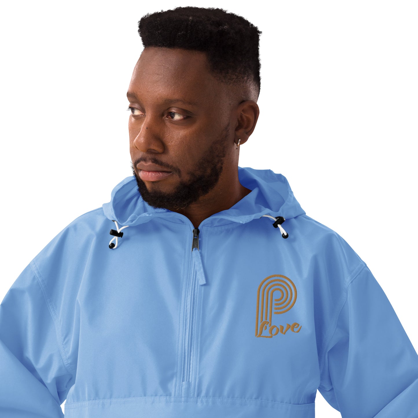 P-Love (Gold) Embroidered Champion Packable Jacket image 13