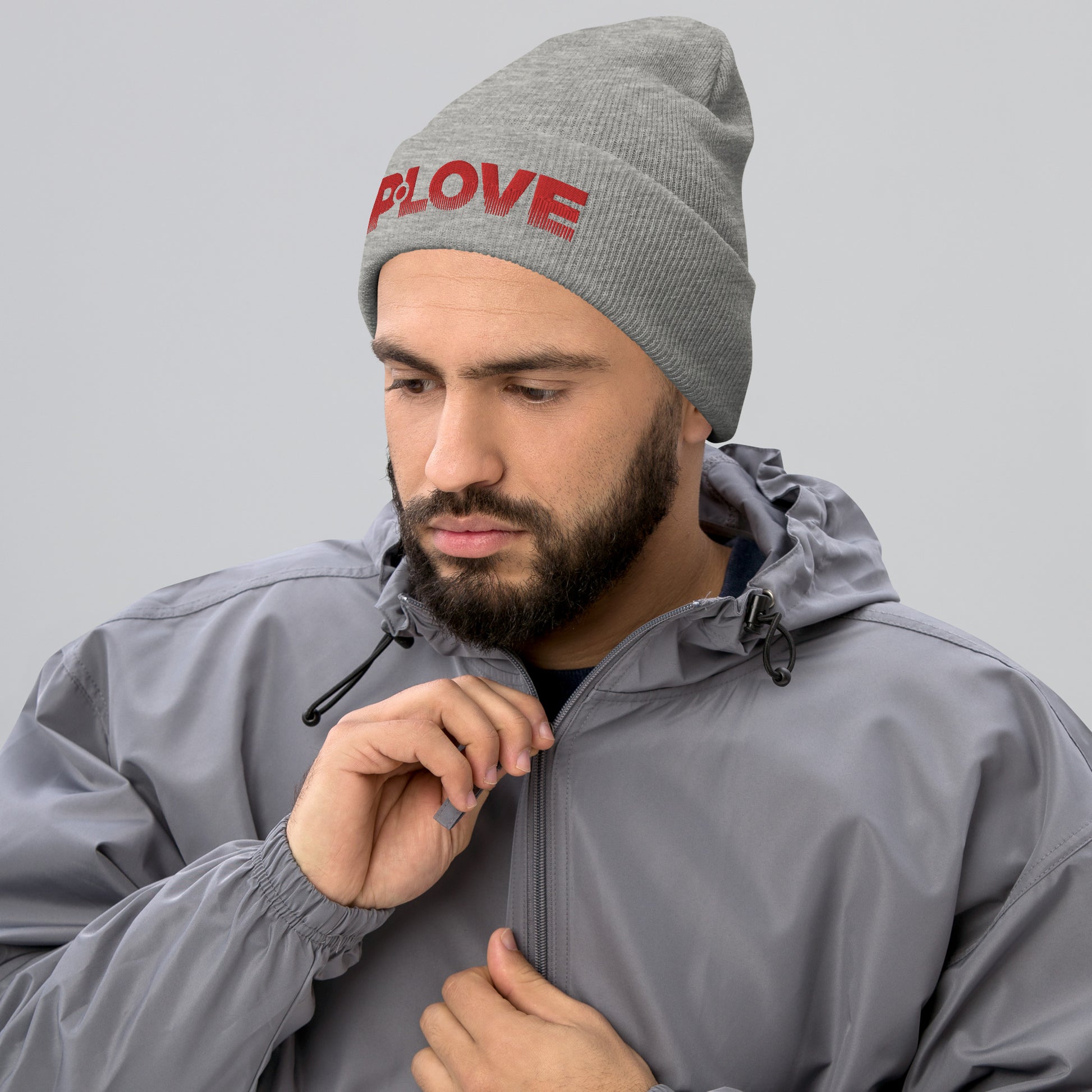 P-Love Rose 3D Puff Embroidered Cuffed Beanie image 10