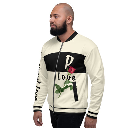 P-Love Rose Unisex Bomber Jacket image 3