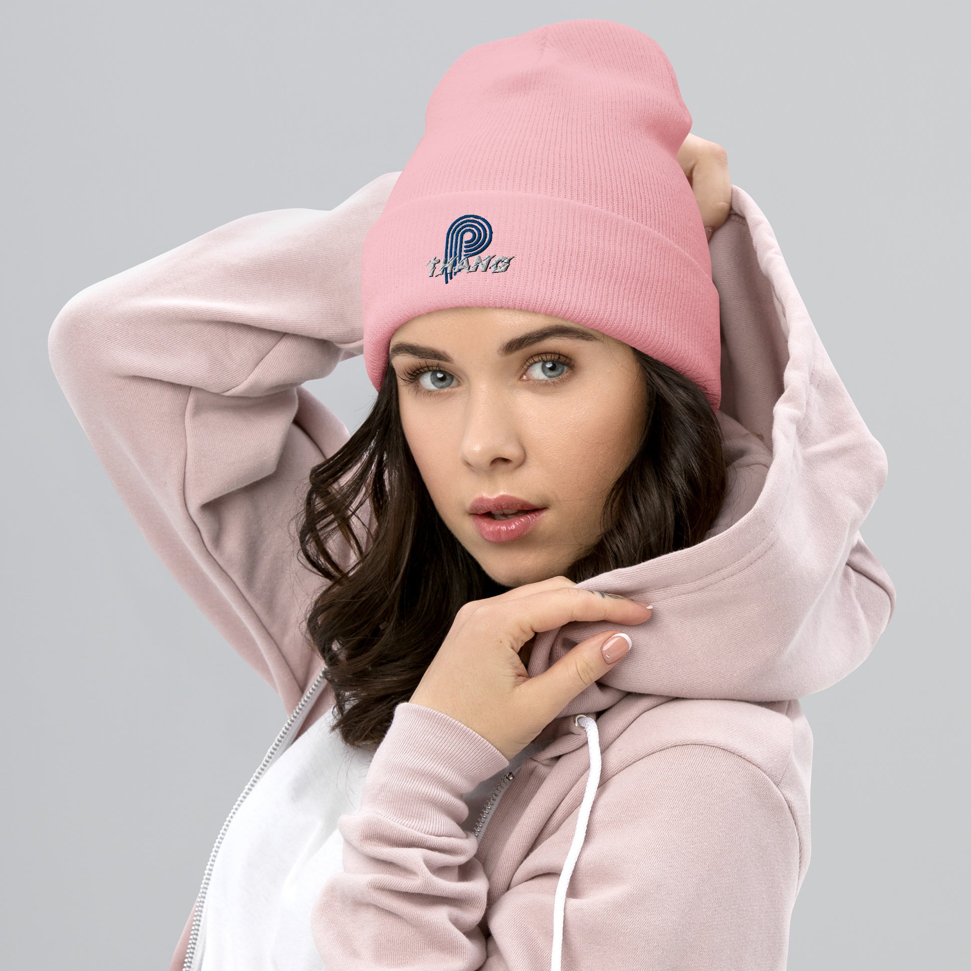 P-Thang (Royal/White) Cuffed Beanie image 7