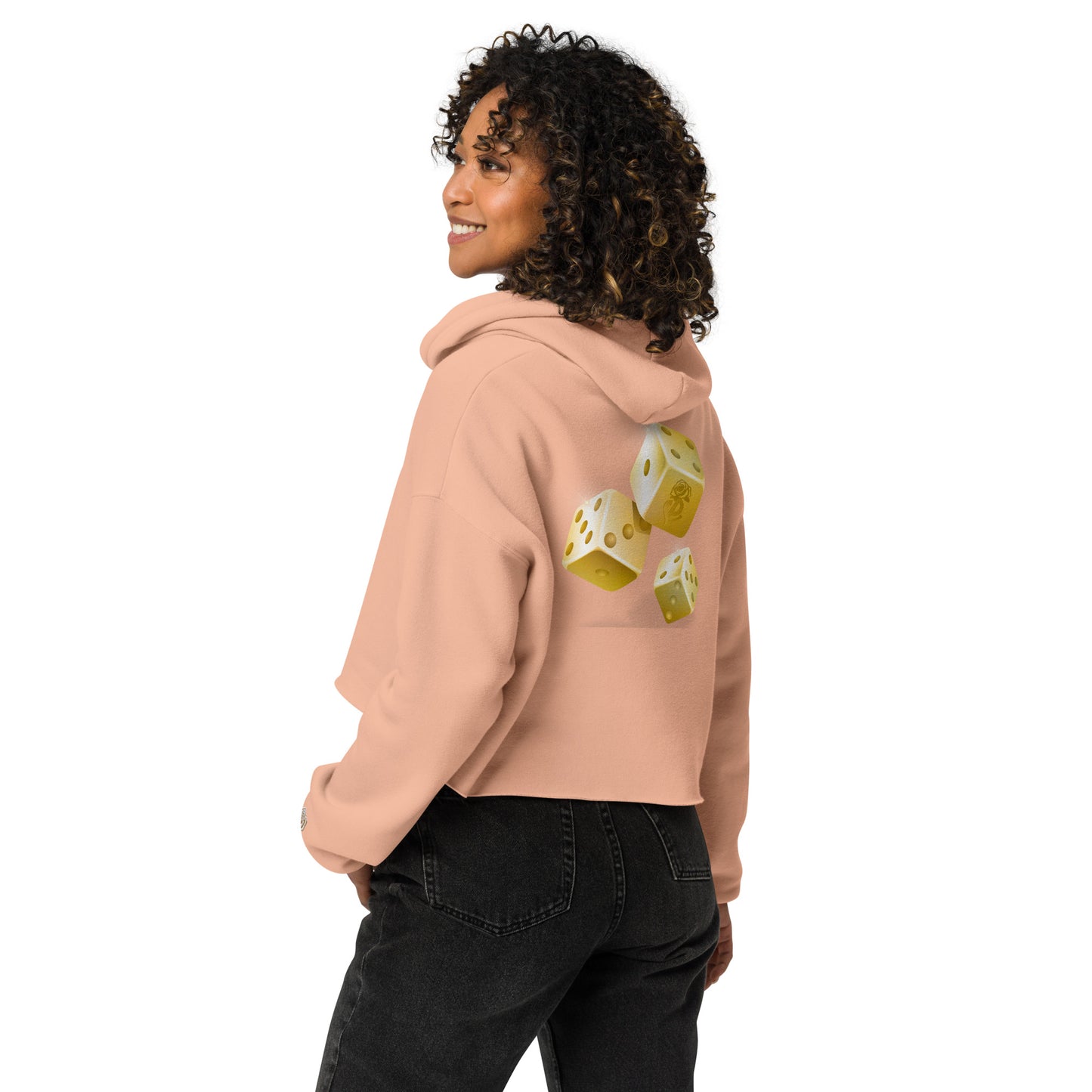 Gold Portland Love w/Dice Crop Hoodie image 11