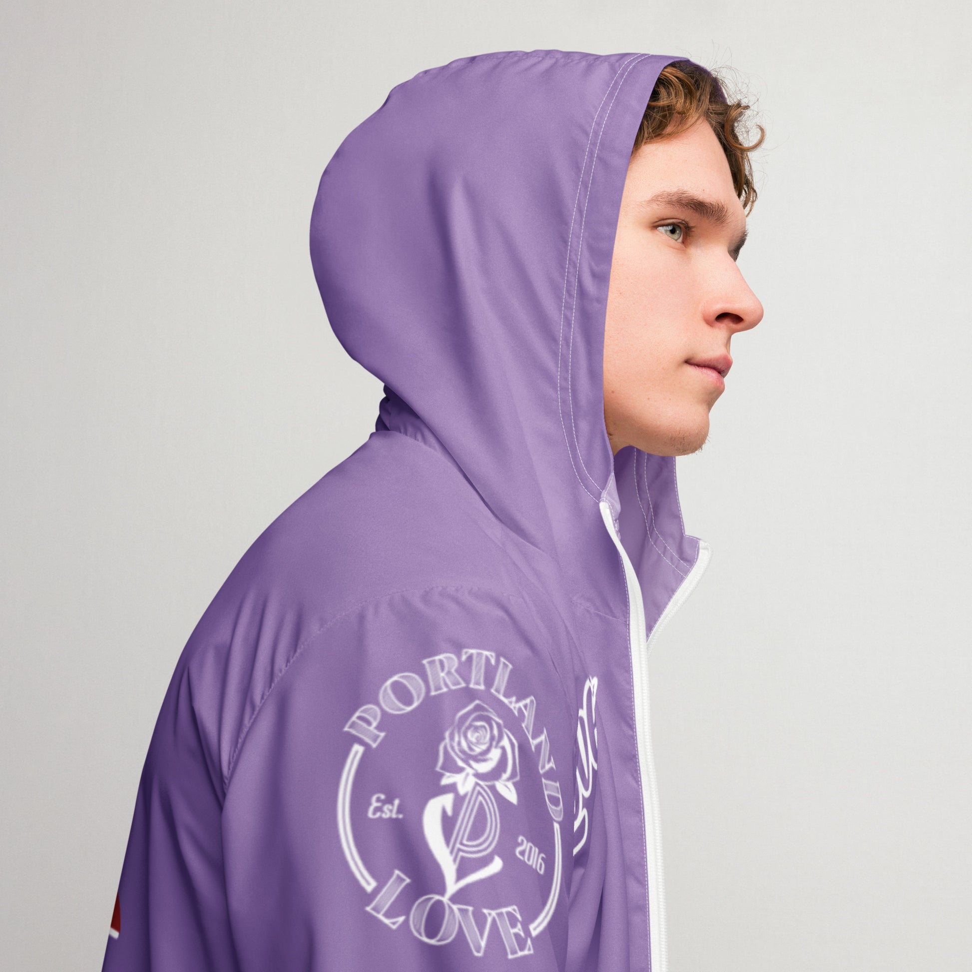 Portland Love Logos Purple Men’s Windbreaker image 15
