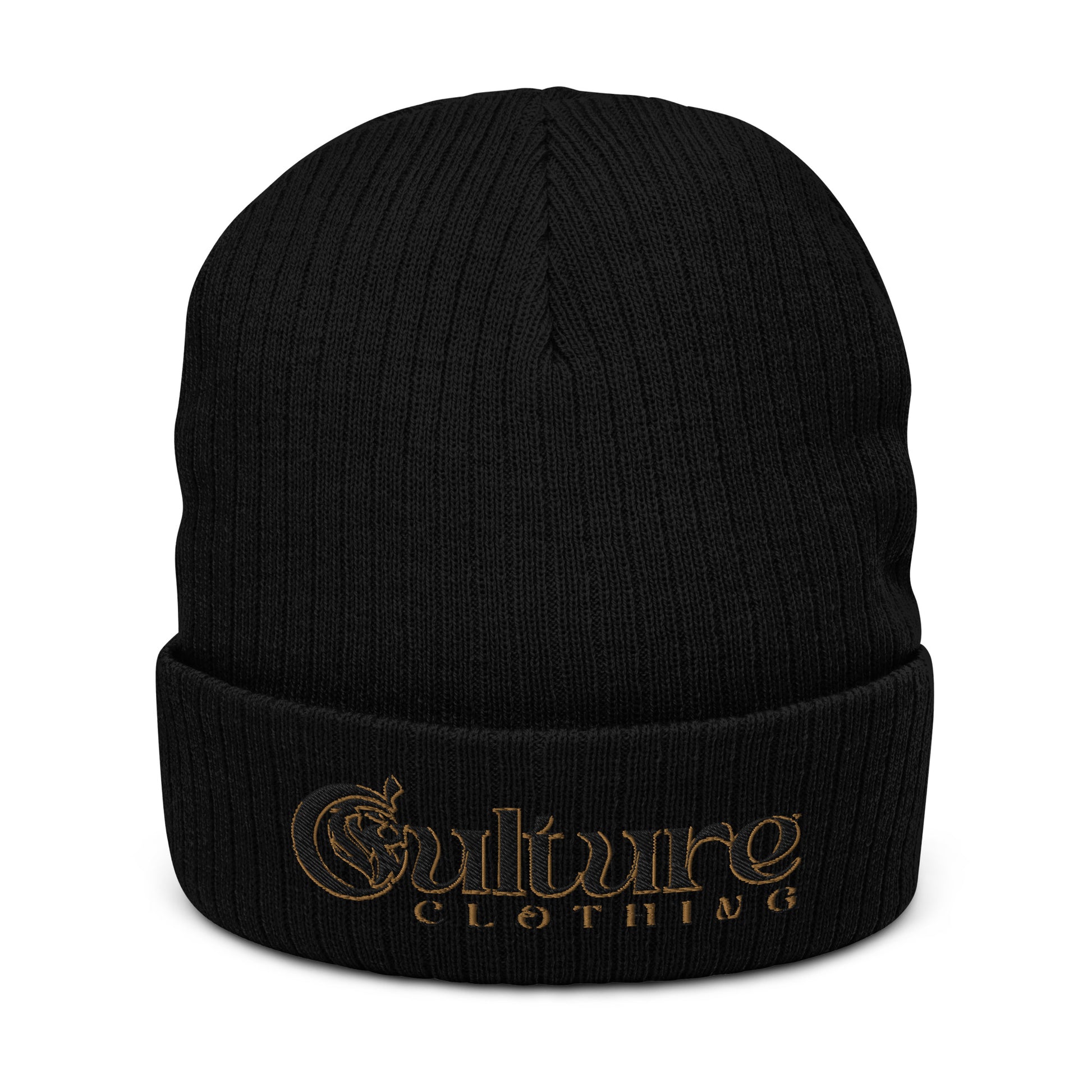 Culture Black Ribbed Knit Beanie image 3