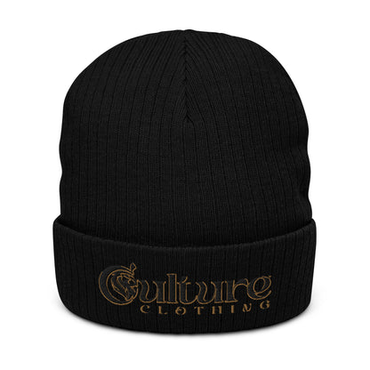 Culture Black Ribbed Knit Beanie image 3
