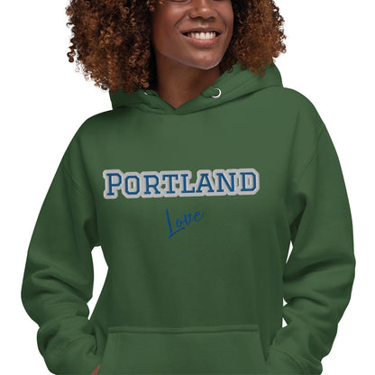 Block Style Royal/White Embroidered Unisex Hoodie image 25