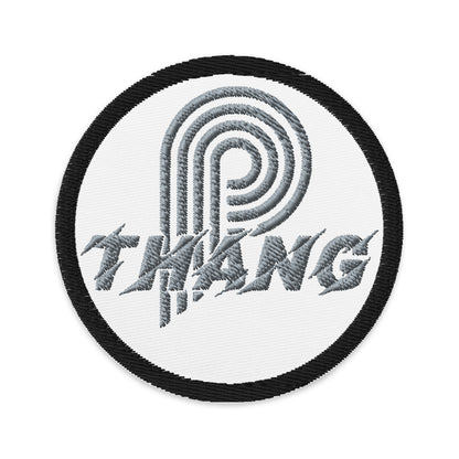 P-Thang Grey Embroidered Patch image 1