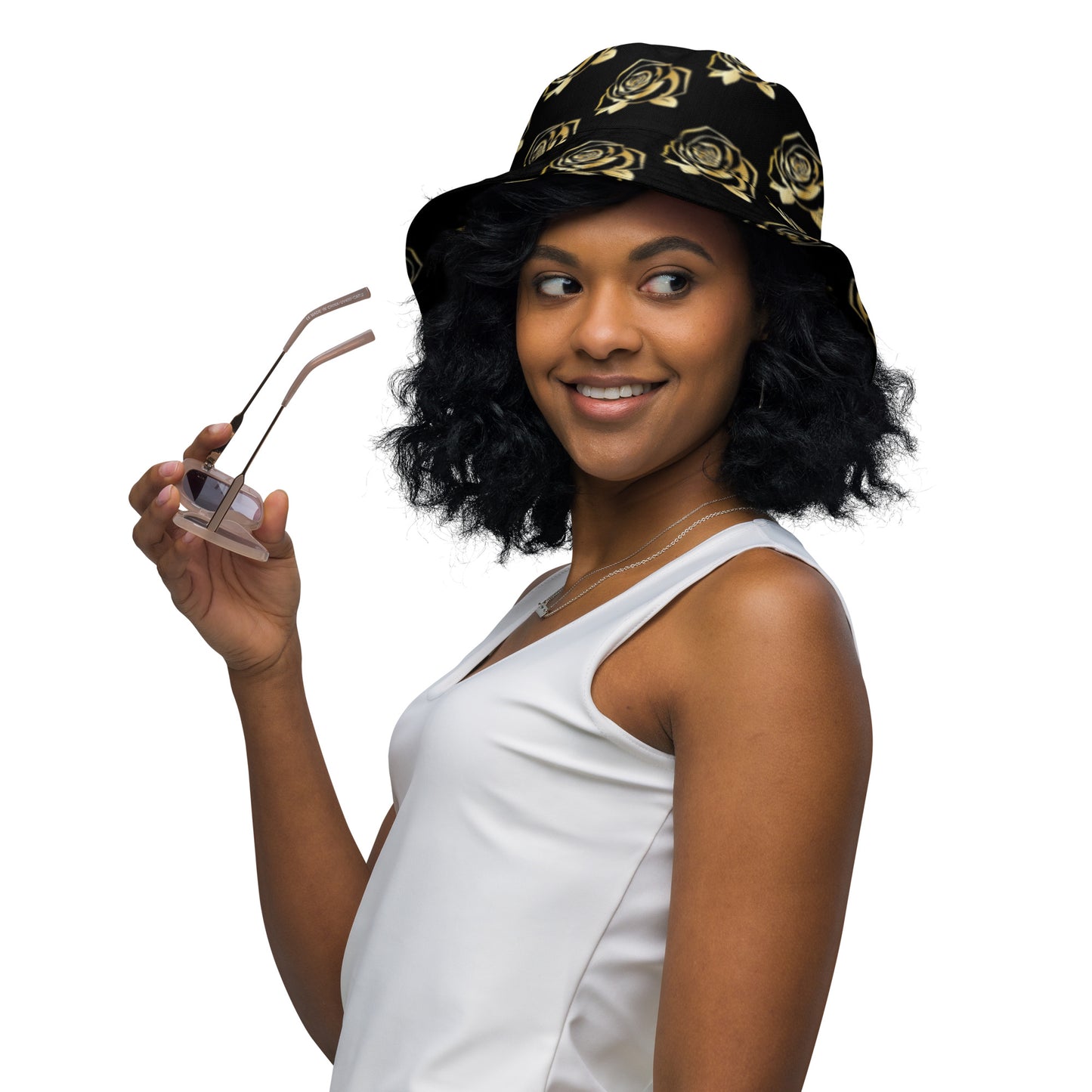 Gold Rose Reversible Bucket Hat image 5