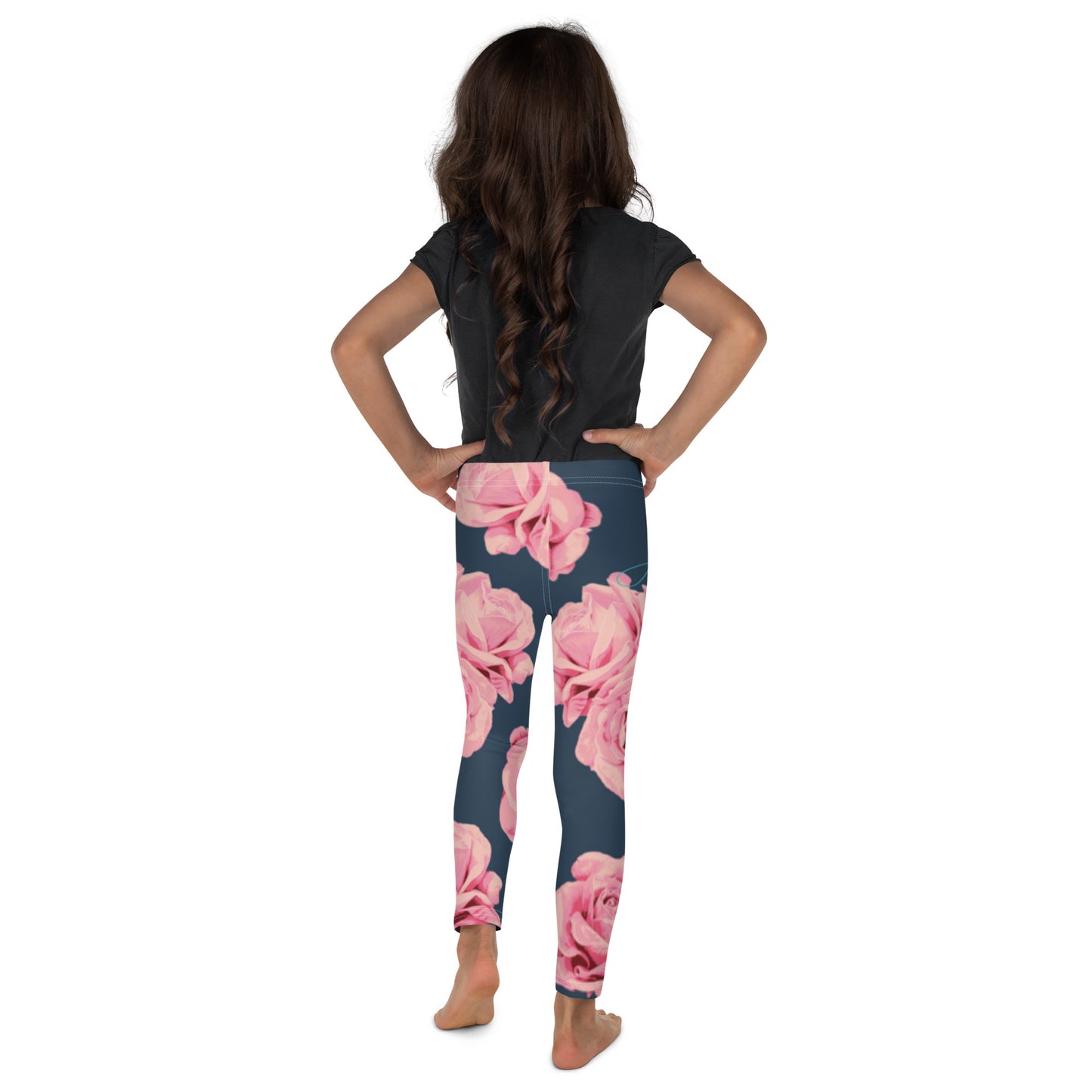 Aria Rose Flower Kid's Leggings image 1