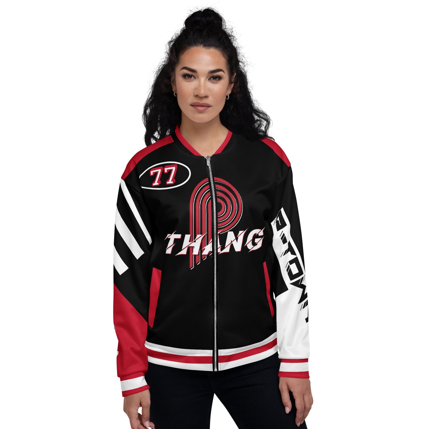 The "P" Unisex Bomber Jacket  image 7