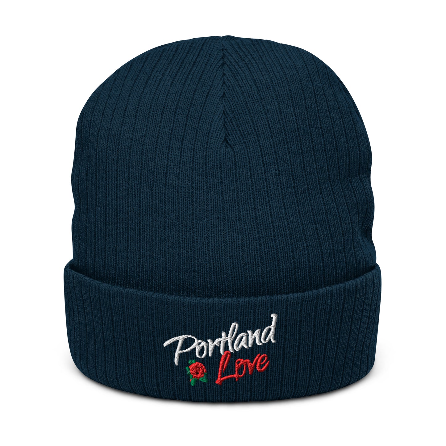 Portland Love Rose Ribbed Knit Beanie image 9