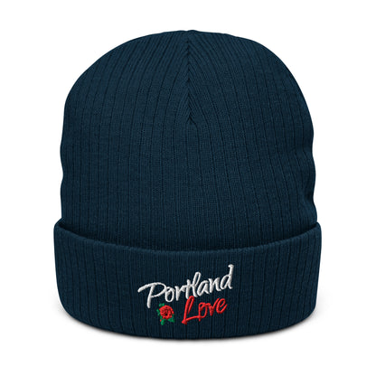 Portland Love Rose Ribbed Knit Beanie image 9