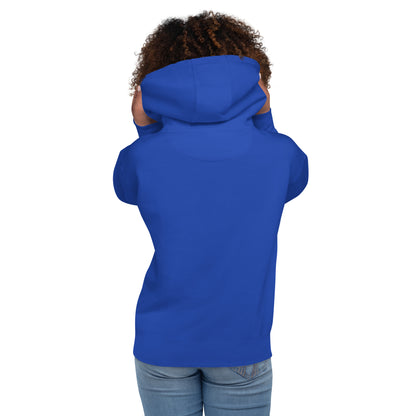 Block Style Royal/White Embroidered Unisex Hoodie image 18