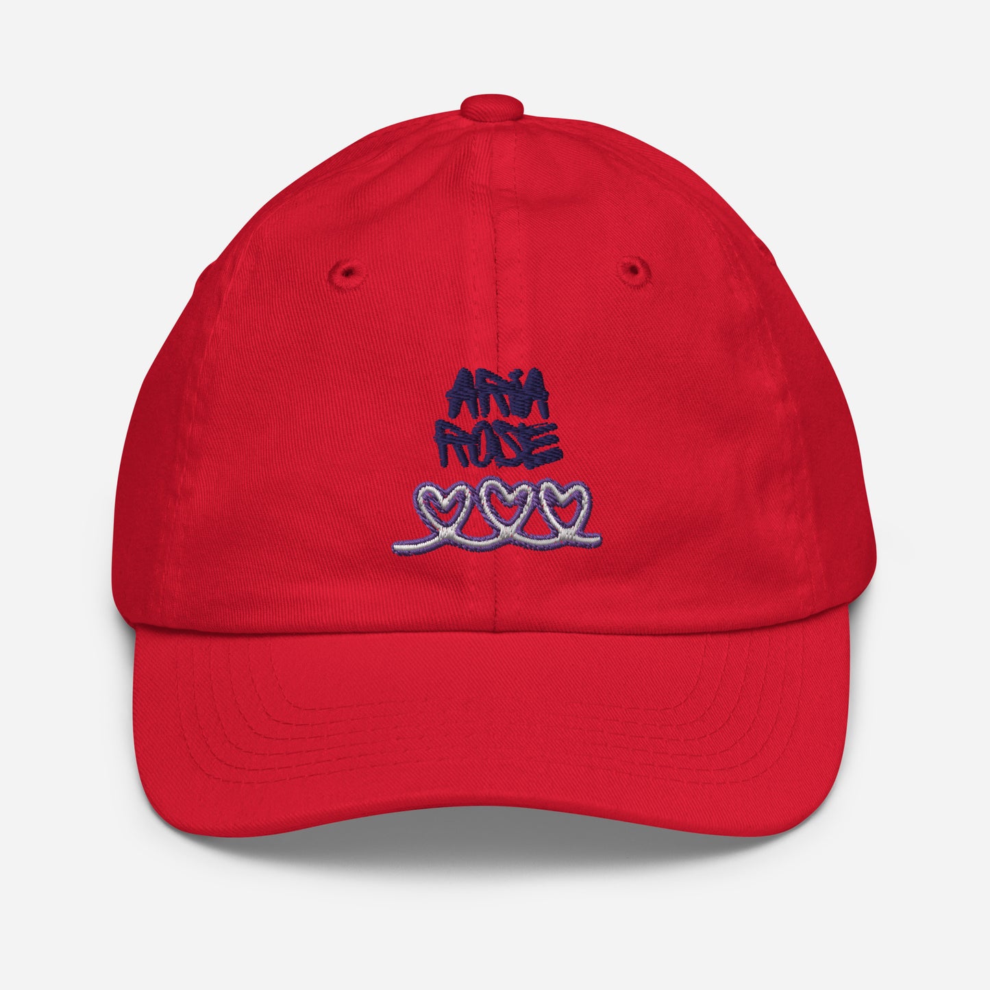 Aria Rose Purple Heart Youth Baseball Cap image 1